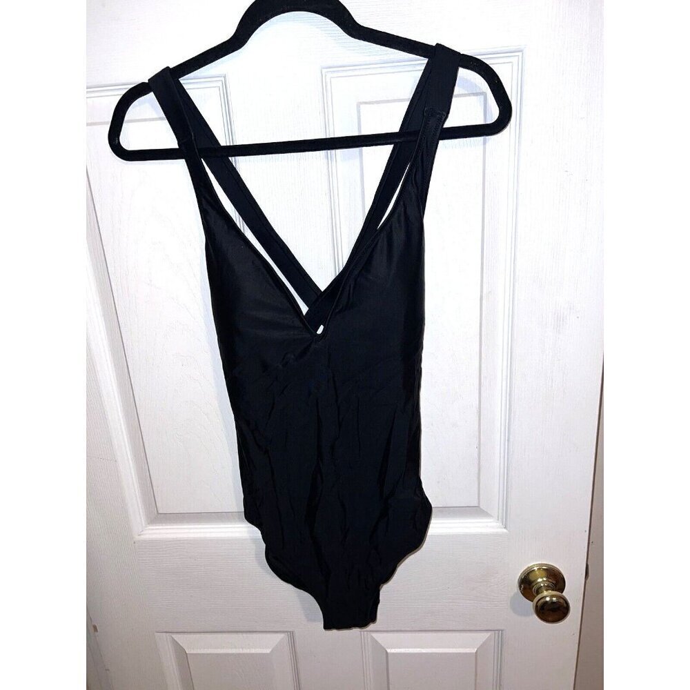 NWT J. CREW High-support Cross-Back One-Piece Black Style BR016 Sz 6 - Picture 4 of 16